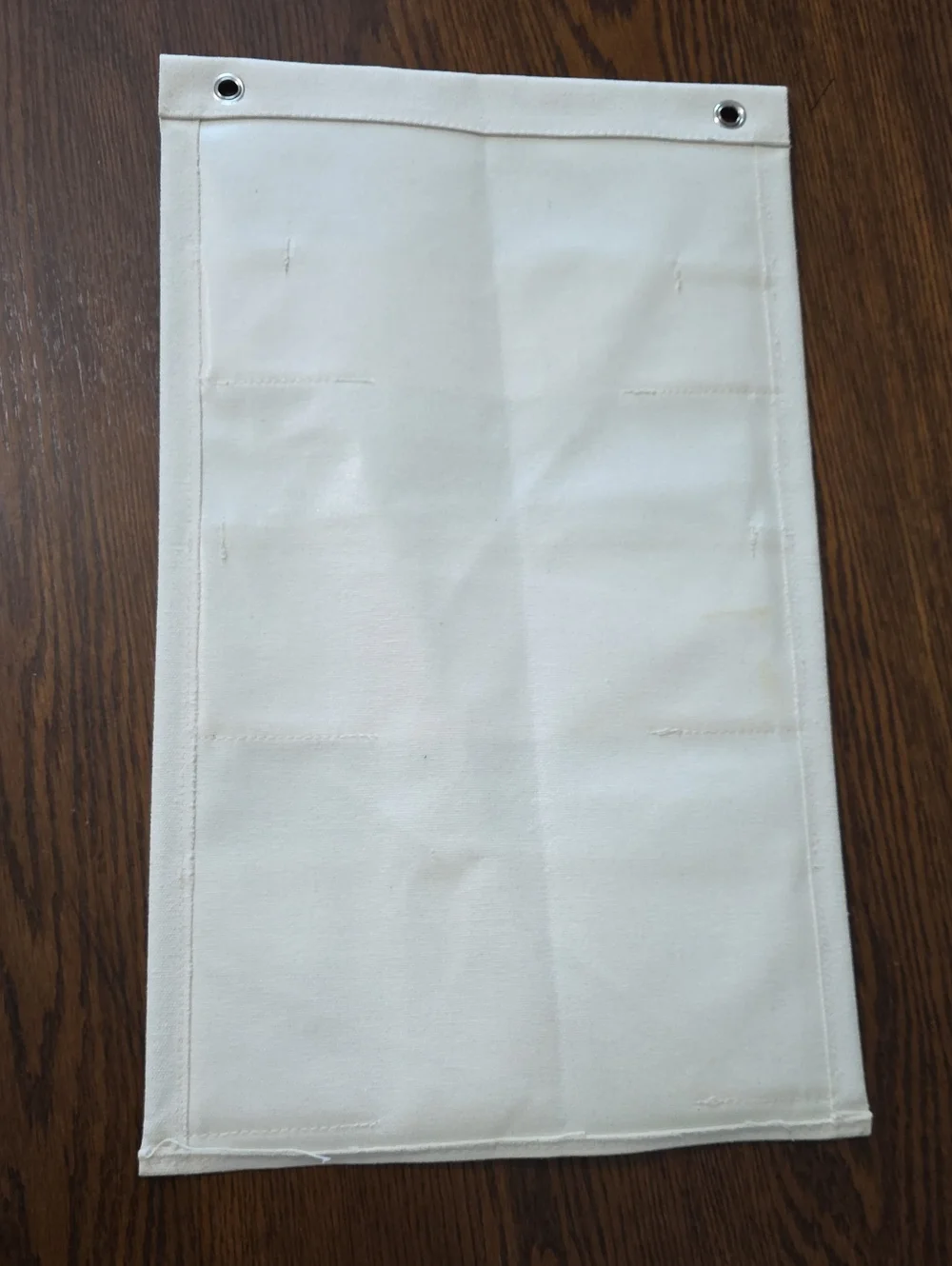 Caraway Cream Canvas  Hanging Lid Organizer Pocket Panel